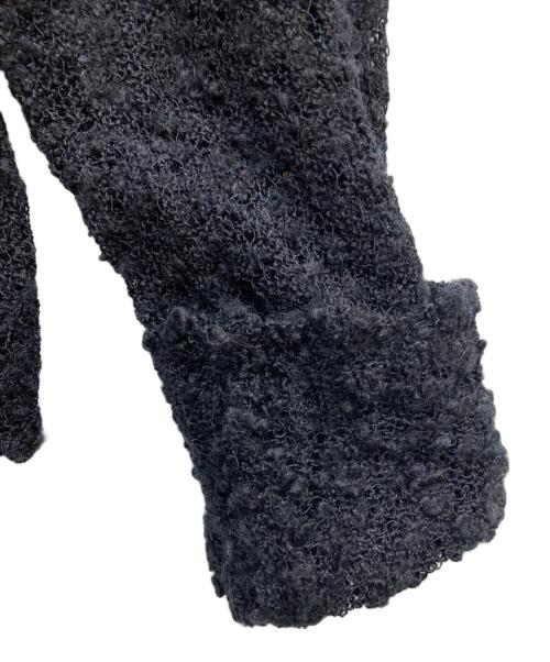 mizuiro-ind（ミズイロインド）mizuiro-ind (ミズイロインド) スラブヤーンクルーネックプルオーバー ブラック サイズ:FREEの古着・服飾アイテム