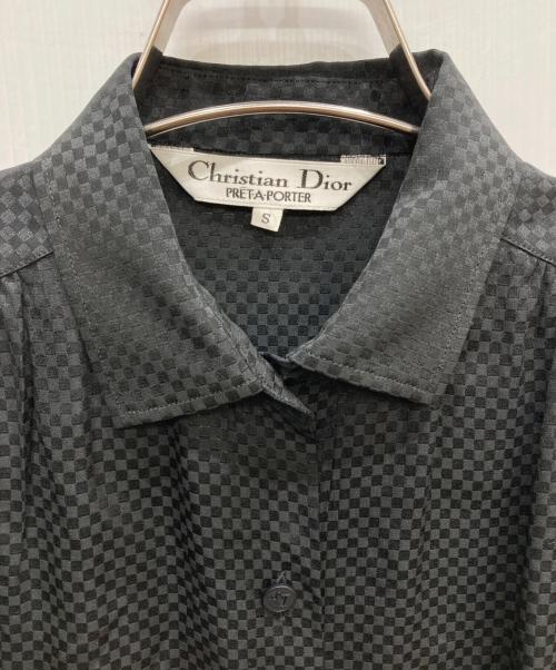 Christian Dior（クリスチャン ディオール）Christian Dior (クリスチャン ディオール) シルクブラウス ブラック サイズ:Sの古着・服飾アイテム