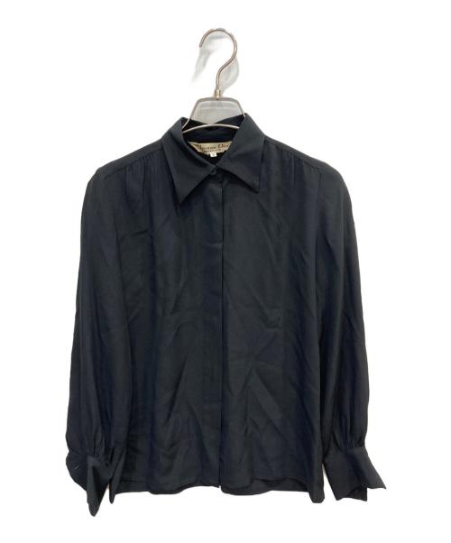 Christian Dior（クリスチャン ディオール）Christian Dior (クリスチャン ディオール) シルクブラウス ブラック サイズ:Sの古着・服飾アイテム