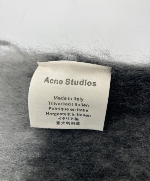 Acne studios（アクネ ストゥディオズ）ACNE STUDIOS (アクネ ストゥディオズ) モヘアチェックマフラー ブラックの古着・服飾アイテム