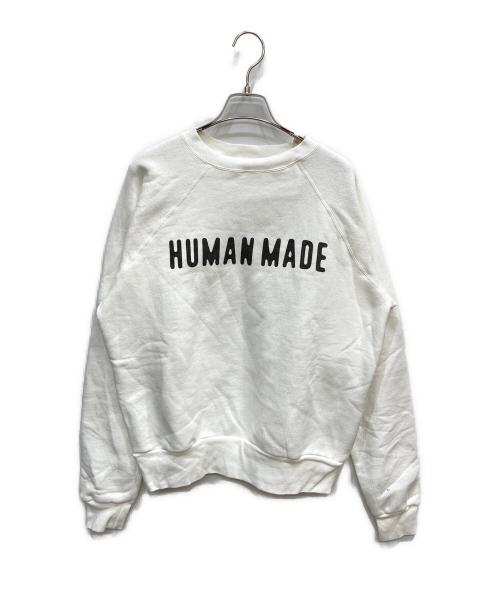 HUMAN MADE（ヒューマンメイド）HUMAN MADE (ヒューマンメイド) クルーネックスウェット ホワイト サイズ:Mの古着・服飾アイテム