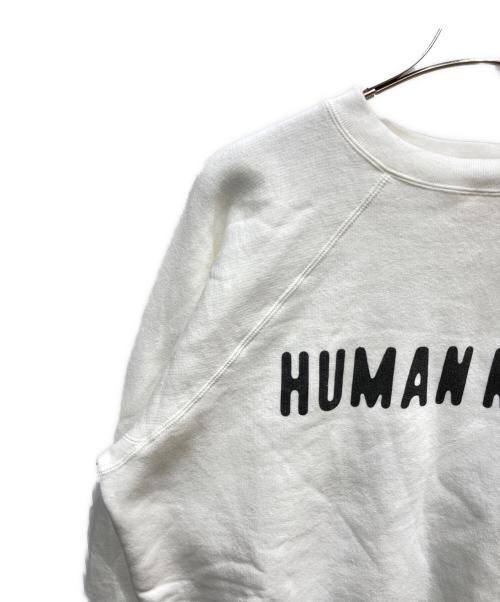 HUMAN MADE（ヒューマンメイド）HUMAN MADE (ヒューマンメイド) クルーネックスウェット ホワイト サイズ:Mの古着・服飾アイテム