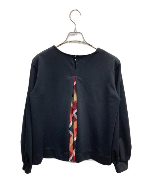 BLUE LABEL CRESTBRIDGE（ブルーレーベルクレストブリッジ）BLUE LABEL CRESTBRIDGE (ブルーレーベルクレストブリッジ) ストレッチポンチプルオーバー ブラック サイズ:38の古着・服飾アイテム