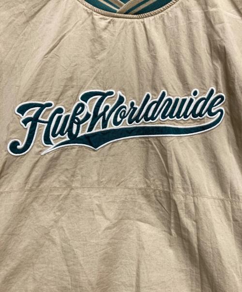HUF（ハフ）HUF (ハフ) リバーシブルナイロンプルオーバー グリーン×ベージュ サイズ:Mの古着・服飾アイテム
