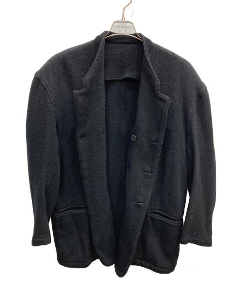Yohji Yamamoto pour homme（ヨウジヤマモト プールオム）Yohji Yamamoto pour homme (ヨウジヤマモト プールオム) ダブルニットジャケット ブラック サイズ:Mの古着・服飾アイテム