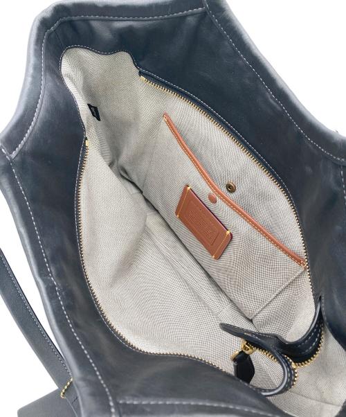 COACH（コーチ）COACH (コーチ) レザートートバッグ ブラックの古着・服飾アイテム