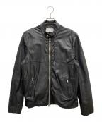wings+hornsウィングスアンドホーン）の古着「レザーライダースジャケット」｜ブラック