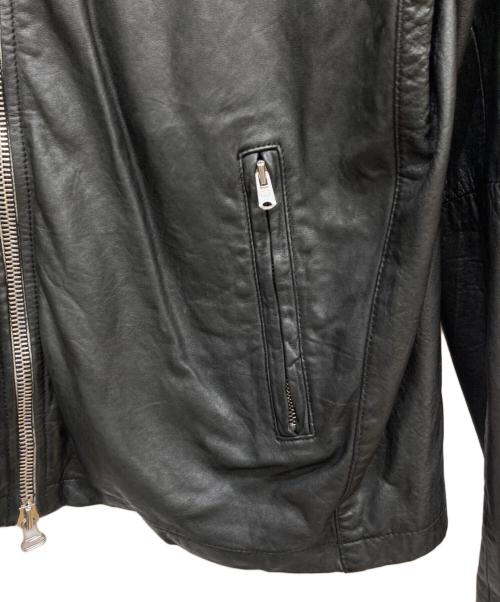 wings+horns（ウィングスアンドホーン）wings+horns (ウィングスアンドホーン) レザーライダースジャケット ブラック サイズ:1/gの古着・服飾アイテム