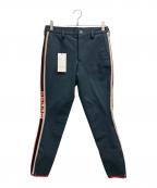 GUCCIグッチ）の古着「サイドラインギャバジンストレッチパンツ」｜ブルーグレー