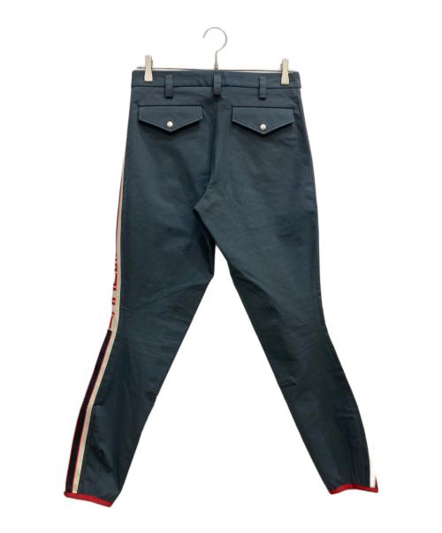GUCCI（グッチ）GUCCI (グッチ) サイドラインギャバジンストレッチパンツ ブルーグレー サイズ:46の古着・服飾アイテム