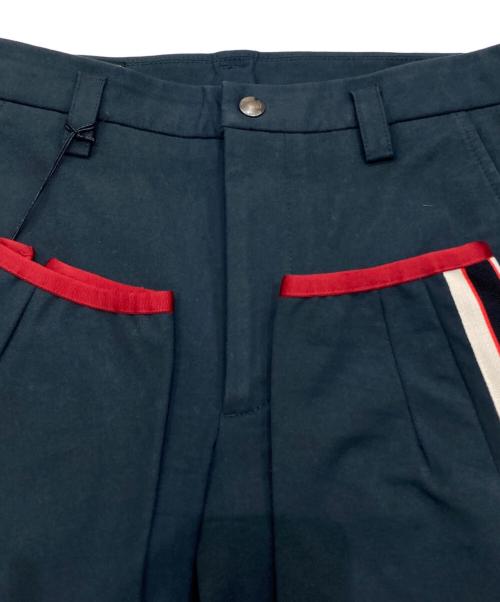 GUCCI（グッチ）GUCCI (グッチ) サイドラインギャバジンストレッチパンツ ブルーグレー サイズ:46の古着・服飾アイテム