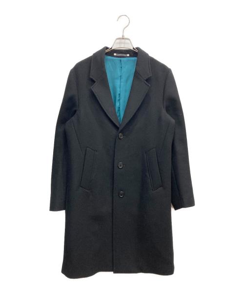 PS Paul Smith（ＰＳポールスミス）PS Paul Smith (ＰＳポールスミス) ウールメルトンチェスターコート ブラック サイズ:Mの古着・服飾アイテム