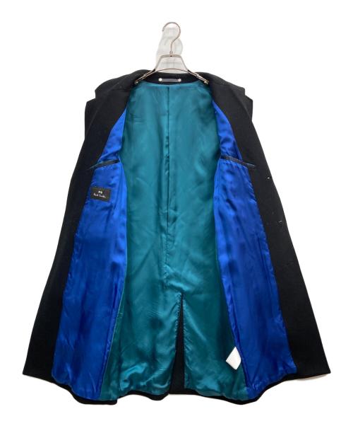 PS Paul Smith（ＰＳポールスミス）PS Paul Smith (ＰＳポールスミス) ウールメルトンチェスターコート ブラック サイズ:Mの古着・服飾アイテム