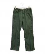 WESTOVERALLSウエストオーバーオールズ）の古着「フレアパンツ」｜グリーン