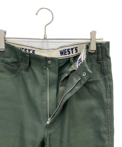 WESTOVERALLS（ウエストオーバーオールズ）WESTOVERALLS (ウエストオーバーオールズ) フレアパンツ グリーン サイズ:ｗ30の古着・服飾アイテム