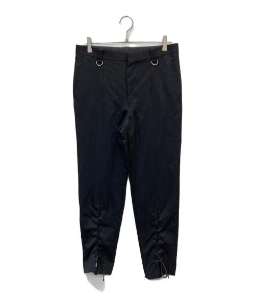 JOHN LAWRENCE SULLIVAN（ジョン ローレンス サリバン）JOHN LAWRENCE SULLIVAN (ジョン ローレンス サリバン) レースアップスラックス ブラック サイズ:46の古着・服飾アイテム