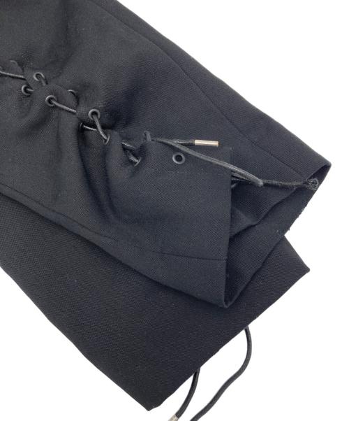 JOHN LAWRENCE SULLIVAN（ジョン ローレンス サリバン）JOHN LAWRENCE SULLIVAN (ジョン ローレンス サリバン) レースアップスラックス ブラック サイズ:46の古着・服飾アイテム