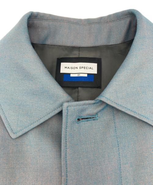 MAISON SPECIAL（メゾンスペシャル）MAISON SPECIAL (メゾンスペシャル) ションヘルピークドラペルプライムオーバーダブルテーラードジャケット ブルー サイズ:01の古着・服飾アイテム