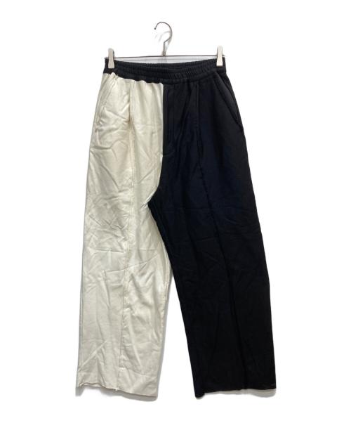 MAISON SPECIAL（メゾンスペシャル）MAISON SPECIAL (メゾンスペシャル) コンパクトクラッシュスウェットプライムワイドイージーパンツ ホワイト×ブラック サイズ:00の古着・服飾アイテム