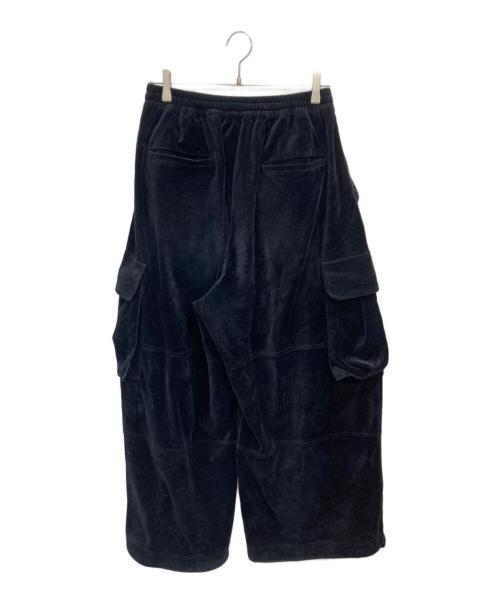MAISON SPECIAL（メゾンスペシャル）MAISON SPECIAL (メゾンスペシャル) Prime-Wide Velor Cargo Pants ブラックの古着・服飾アイテム