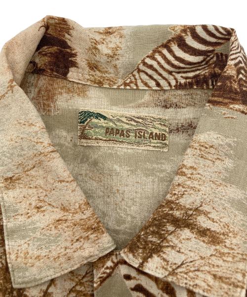 PAPAS ISLAND（パパス アイランド）PAPAS ISLAND (パパス アイランド) アロハシャツ ベージュ サイズ:表記なしの古着・服飾アイテム