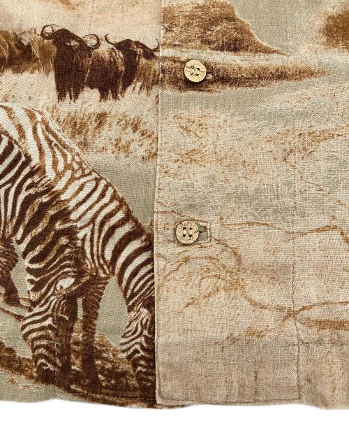 PAPAS ISLAND（パパス アイランド）PAPAS ISLAND (パパス アイランド) アロハシャツ ベージュ サイズ:表記なしの古着・服飾アイテム