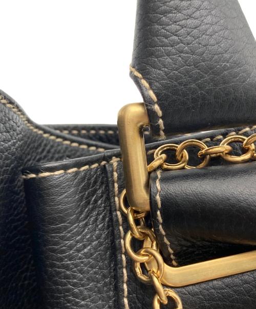 BALLY（バリー）BALLY (バリー) レザートートバッグ ブラックの古着・服飾アイテム