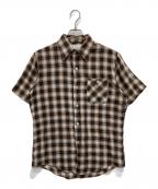 Searsシアーズ）の古着「70s半袖チェックシャツ」｜ブラウン