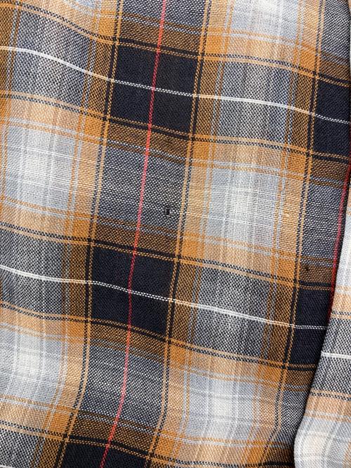 Sears（シアーズ）Sears (シアーズ) 70s半袖チェックシャツ ブラウン サイズ:Mの古着・服飾アイテム