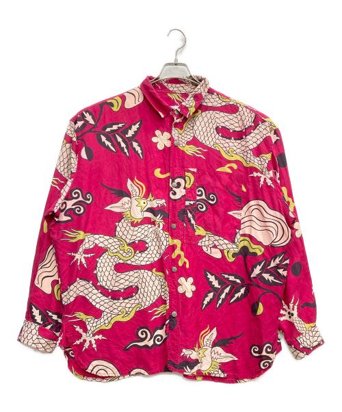 WORKERS FOR FREEDOM（ワークス フォー フリーダム）WORKERS FOR FREEDOM (ワークス フォー フリーダム) シルクシャツ レッド サイズ:表示なしの古着・服飾アイテム