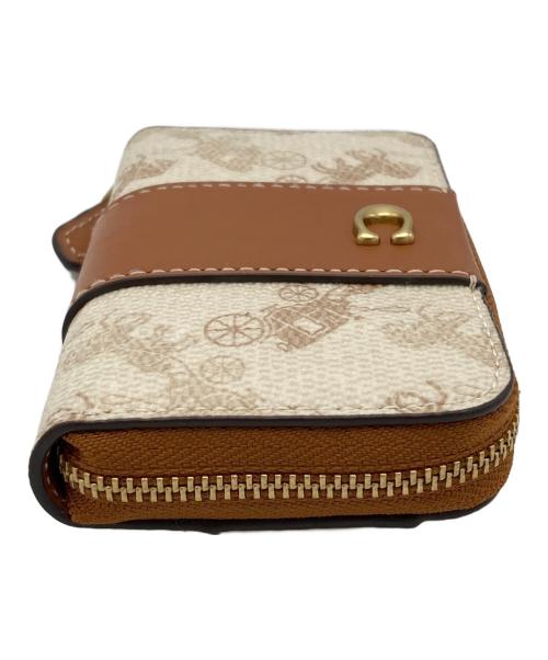 COACH（コーチ）COACH (コーチ) スモール ジップ アラウンド カード ケース ブラウンの古着・服飾アイテム