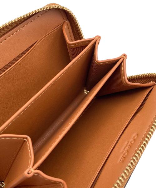 COACH（コーチ）COACH (コーチ) スモール ジップ アラウンド カード ケース ブラウンの古着・服飾アイテム