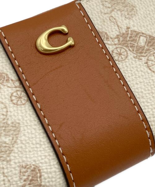 COACH（コーチ）COACH (コーチ) スモール ジップ アラウンド カード ケース ブラウンの古着・服飾アイテム
