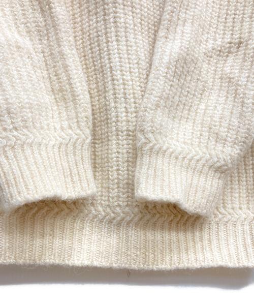 Hysteric Glamour（ヒステリックグラマー）Hysteric Glamour (ヒステリックグラマー) BRITISH WOOL クルーネックニット ホワイト サイズ:Mの古着・服飾アイテム