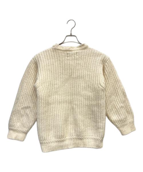 Hysteric Glamour（ヒステリックグラマー）Hysteric Glamour (ヒステリックグラマー) BRITISH WOOL クルーネックニット ホワイト サイズ:Mの古着・服飾アイテム