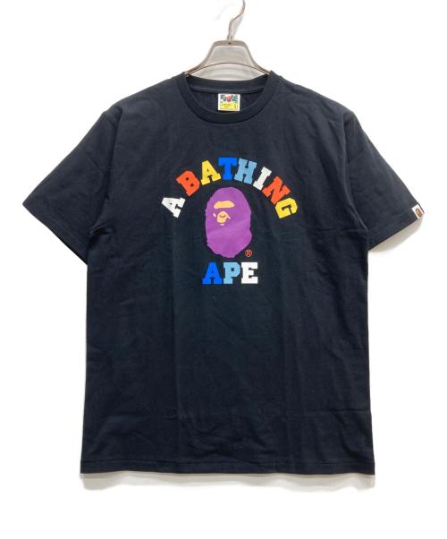 A BATHING APE（ア ベイシング エイプ）A BATHING APE (ア ベイシング エイプ) ロゴTシャツ ブラック サイズ:Ⅼの古着・服飾アイテム