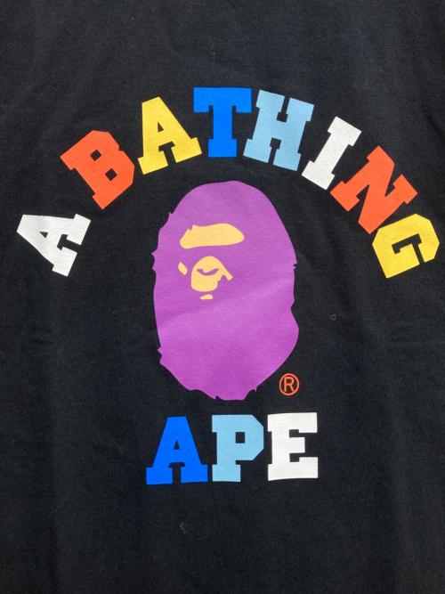 A BATHING APE（ア ベイシング エイプ）A BATHING APE (ア ベイシング エイプ) ロゴTシャツ ブラック サイズ:Ⅼの古着・服飾アイテム