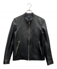 中古・古着通販】sisii (シシ) シングルライダースジャケット ブラック