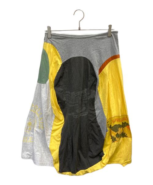 JUNYA WATANABE COMME des GARCONS（(ジュンヤワタナベ コムデギャルソン）JUNYA WATANABE COMME des GARCONS ((ジュンヤワタナベ コムデギャルソン) パッチワークスカート グレー サイズ:Sの古着・服飾アイテム
