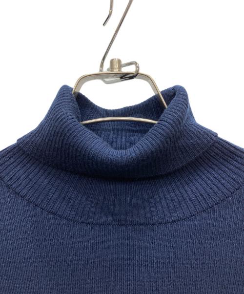 BURBERRY BLUE LABEL（バーバリー ブルー レーベル）BURBERRY BLUE LABEL (バーバリー ブルー レーベル) タートルネック ニット 切替 ワンピース ネイビー サイズ:36の古着・服飾アイテム