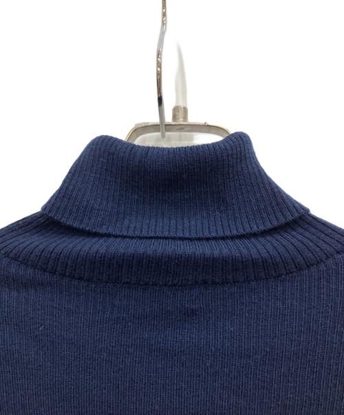 BURBERRY BLUE LABEL（バーバリー ブルー レーベル）BURBERRY BLUE LABEL (バーバリー ブルー レーベル) タートルネック ニット 切替 ワンピース ネイビー サイズ:36の古着・服飾アイテム