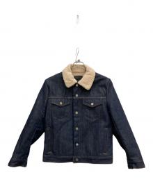 ARMANI EXCHANGE（アルマーニ エクスチェンジ）の古着「ボアデニムジャケット」｜インディゴ