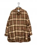 Lui'sルイス）の古着「ロイヤルチェックビッグシャツ」｜ベージュ