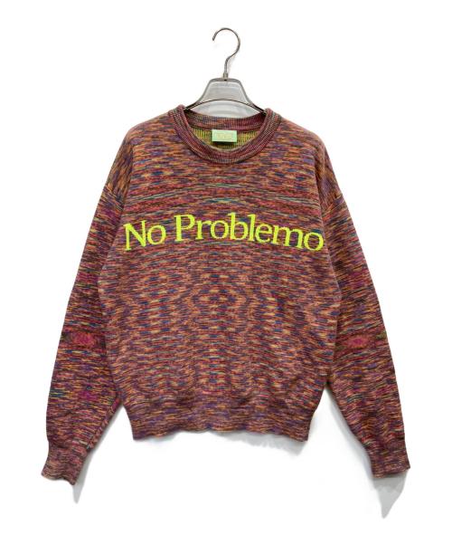 ARIES（アリーズ）ARIES (アリーズ) マルチカラーニット パープル サイズ:Sの古着・服飾アイテム