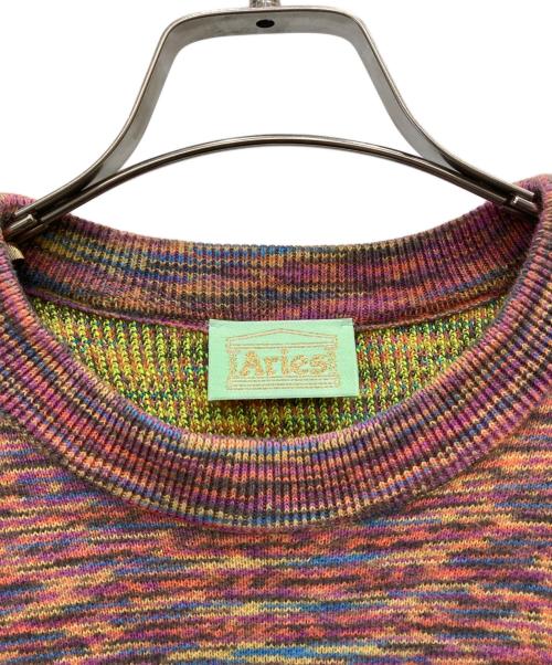 ARIES（アリーズ）ARIES (アリーズ) マルチカラーニット パープル サイズ:Sの古着・服飾アイテム