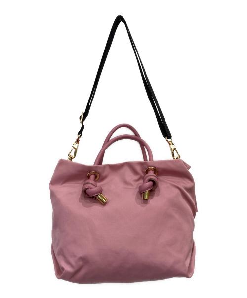 VIOLAd'ORO（ヴィオラドーロ）VIOLAd'ORO (ヴィオラドーロ) BIANCA 2wayトートバッグ ピンクの古着・服飾アイテム