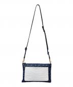 TORY BURCHトリーバーチ）の古着「カラーブロックショルダーバッグ」｜ブルー