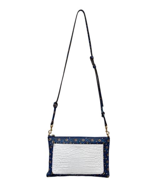 TORY BURCH（トリーバーチ）TORY BURCH (トリーバーチ) カラーブロックショルダーバッグ ブルーの古着・服飾アイテム