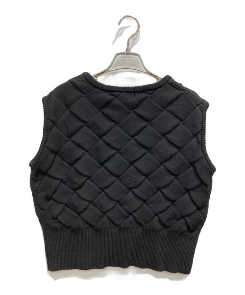 glam lips（グラムリップス）Glam Lips (グラムリップス) Crossingニットベスト ブラック サイズ:FREEの古着・服飾アイテム