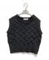 Glam Lips（グラムリップス）の古着「Crossingニットベスト」｜ブラック